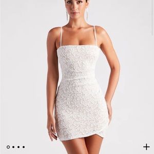 Windsor glitter lace mini dres
